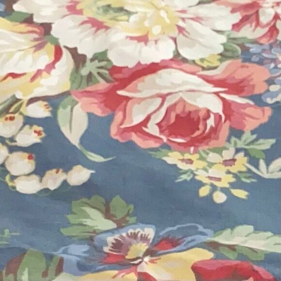 Ralph Lauren Home FULL KIMBERLY BLUE Floral Shabby Chic 4 Piece Bed Sheet Set - Picture 2 of 5